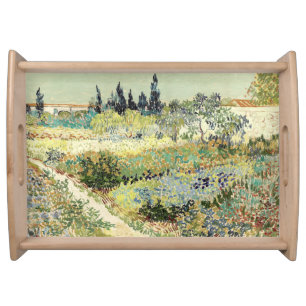 Vincent Van Gogh Garden at Arles Serving Tray