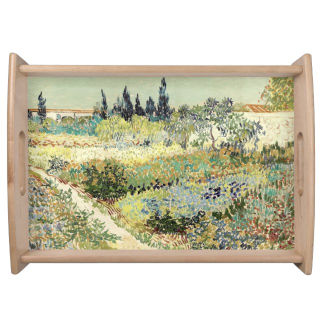 Vincent Van Gogh Garden at Arles Serving Tray (Front)