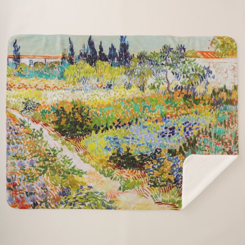 Vincent van Gogh _ Garden at Arles Sherpa Blanket
