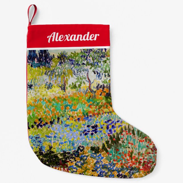Vincent van Gogh - Garden at Arles Small Christmas Stocking (Front)