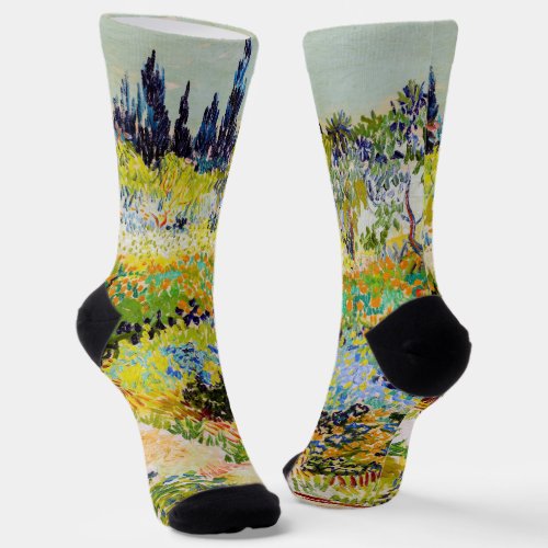 Vincent van Gogh _ Garden at Arles Socks