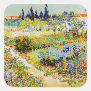 Vincent van Gogh - Garden at Arles Square Sticker
