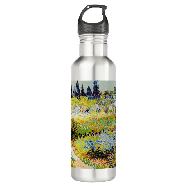 Vincent van Gogh - Garden at Arles Stainless Steel Water Bottle (Front)