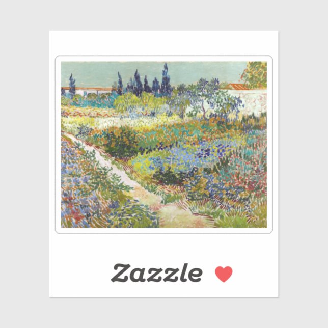 Vincent van Gogh Garden at Arles Sticker (Sheet)