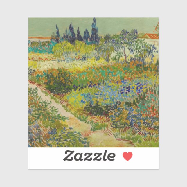 Vincent Van Gogh Garden at Arles Sticker (Sheet)