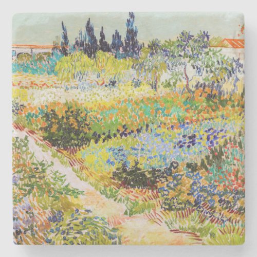 Vincent van Gogh _ Garden at Arles Stone Coaster