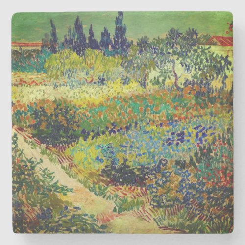 Vincent Van Gogh Garden at Arles Stone Coaster