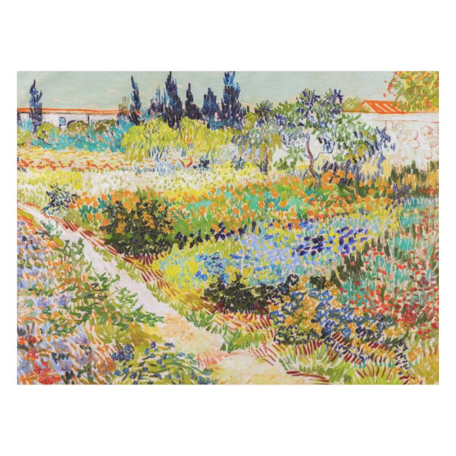 Vincent van Gogh - Garden at Arles Tablecloth (Front (Horizontal))