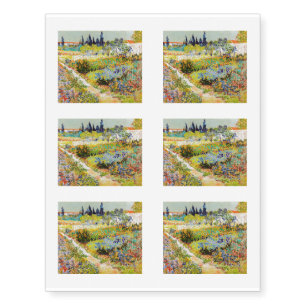 Vincent van Gogh - Garden at Arles Temporary Tattoos