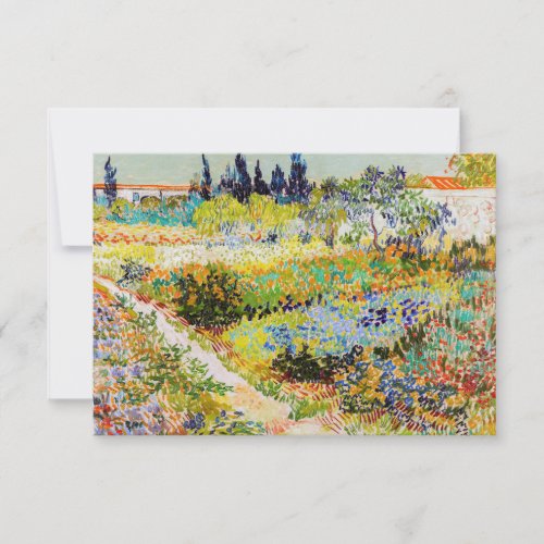 Vincent van Gogh _ Garden at Arles Thank You Card