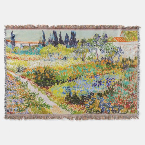 Vincent van Gogh _ Garden at Arles Throw Blanket