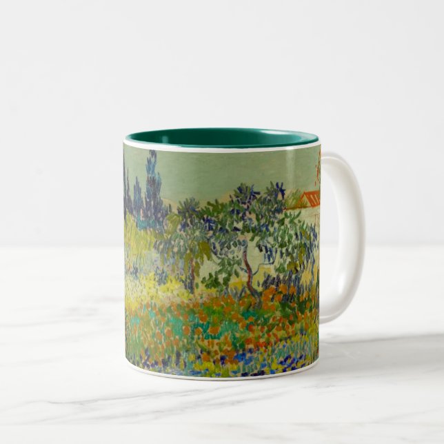 Vincent Van Gogh Garden at Arles Two-Tone Coffee Mug (Front Right)
