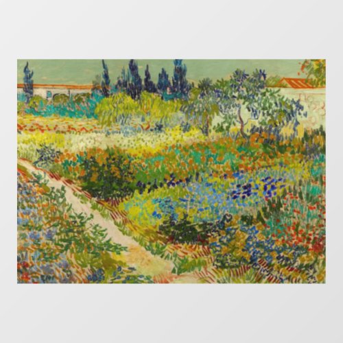 Vincent Van Gogh Garden at Arles Window Cling