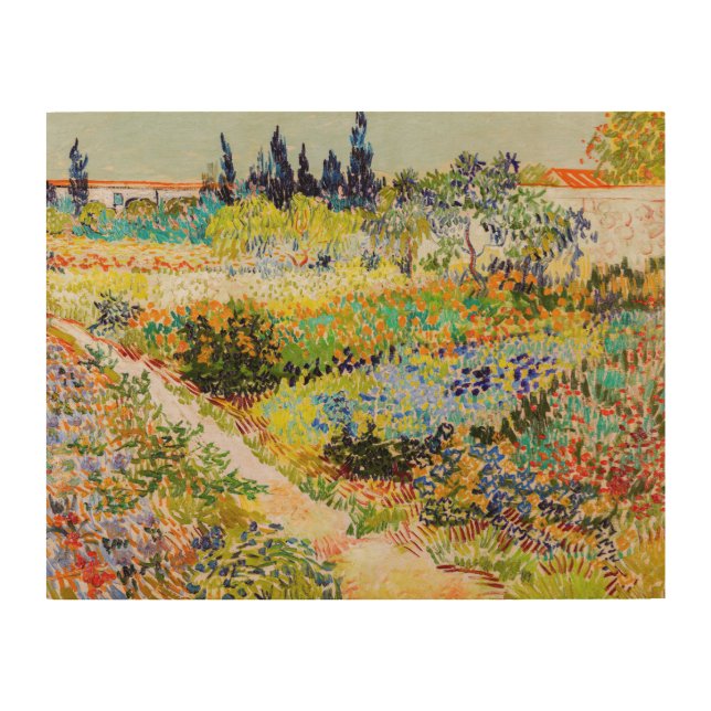 Vincent van Gogh - Garden at Arles Wood Wall Art (Front)