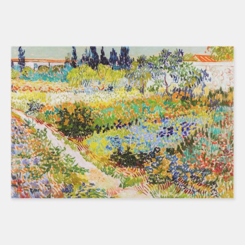 Vincent van Gogh _ Garden at Arles Wrapping Paper Sheets