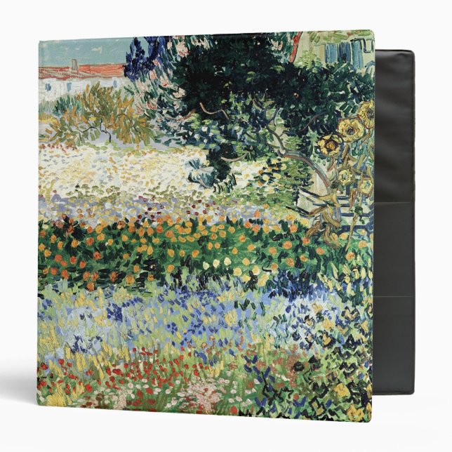 Vincent van Gogh | Garden in Bloom, Arles, 1888 3 Ring Binder (Front/Inside)