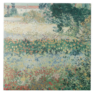 Vincent van Gogh   Garden in Bloom, Arles, 1888 Ceramic Tile