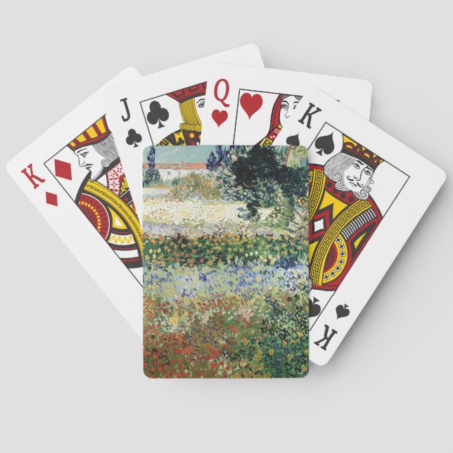 Vincent van Gogh | Garden in Bloom, Arles, 1888 Poker Cards (Back)