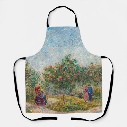 Vincent van Gogh _ Garden in Montmarte with Lovers Apron