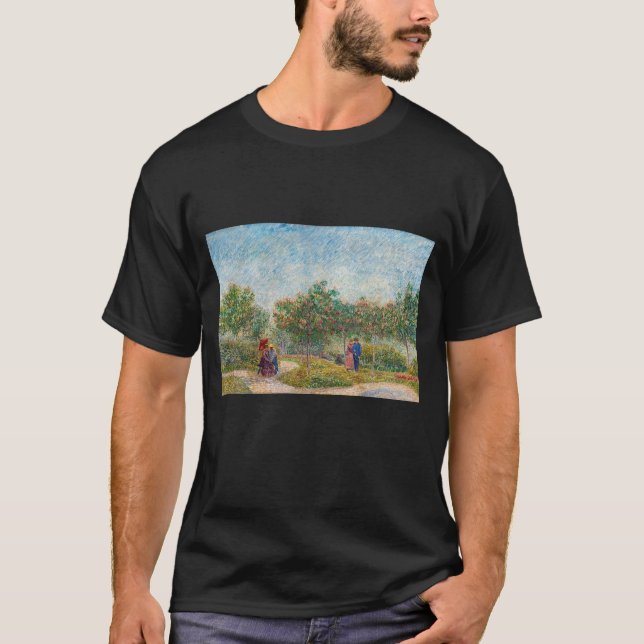 Vincent van Gogh - Garden in Montmarte with Lovers T-Shirt (Front)