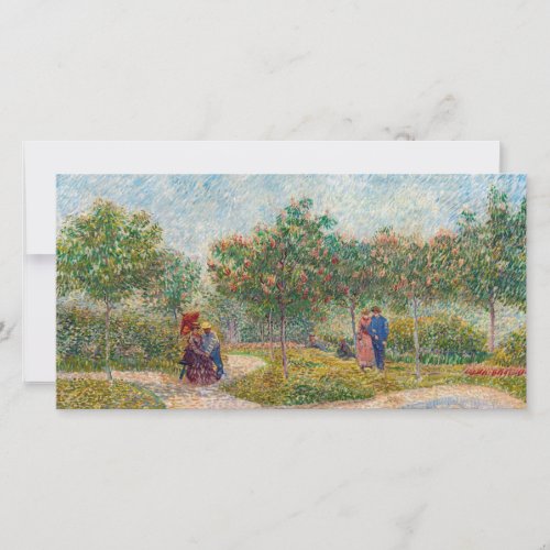 Vincent van Gogh _ Garden in Montmarte with Lovers Thank You Card