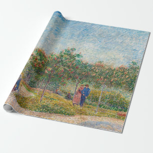 Vincent van Gogh - Garden in Montmarte with Lovers Wrapping Paper