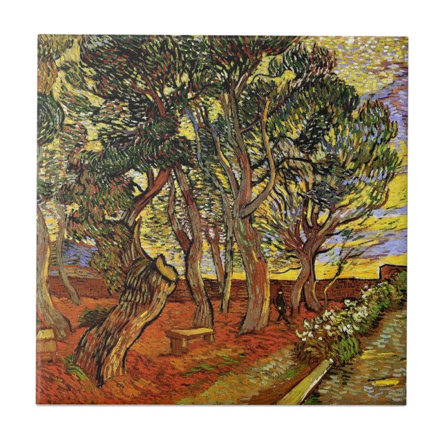 Vincent Van Gogh - Garden Of Saint Paul Hospital Tile (Front)