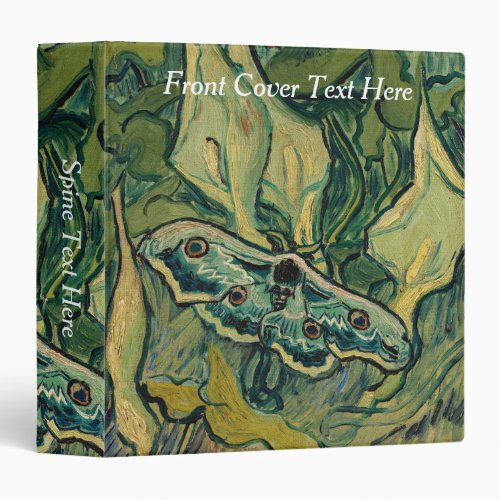 Vincent van Gogh _ Giant Peacock Moth 3 Ring Binder