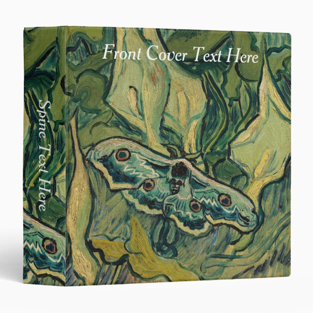 Vincent van Gogh - Giant Peacock Moth 3 Ring Binder (Front/Spine)