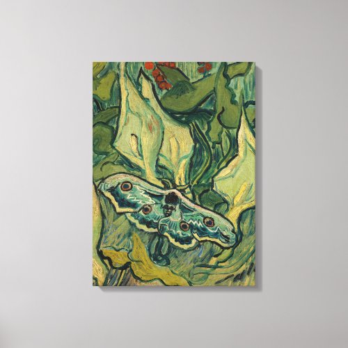 Vincent van Gogh _ Giant Peacock Moth Canvas Print