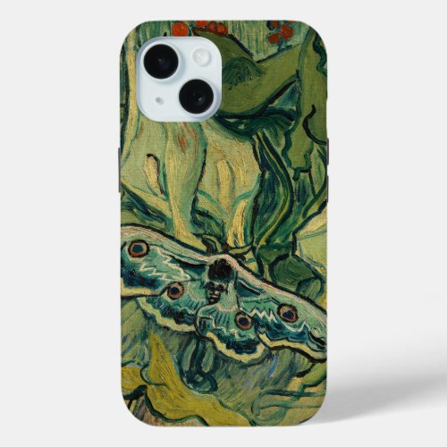 Vincent van Gogh _ Giant Peacock Moth iPhone 15 Case