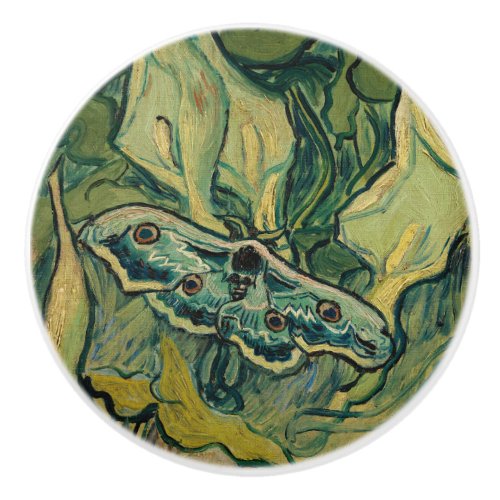 Vincent van Gogh _ Giant Peacock Moth Ceramic Knob