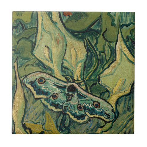 Vincent van Gogh _ Giant Peacock Moth Ceramic Tile