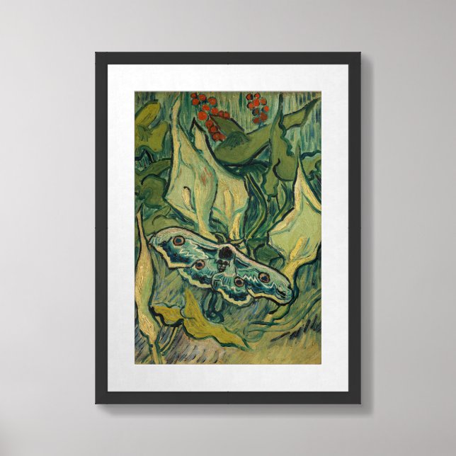 Vincent van Gogh - Giant Peacock Moth Framed Art (Framed Front)