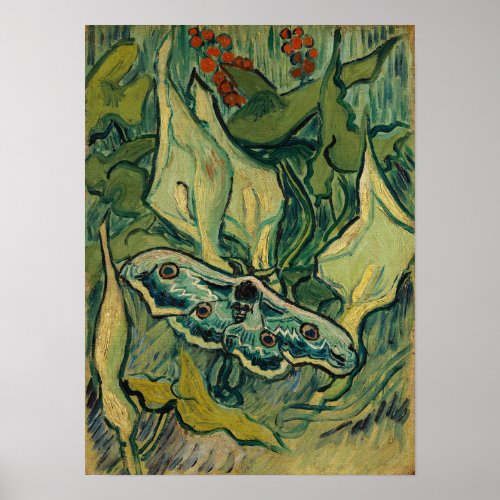 Vincent van Gogh _ Giant Peacock Moth Poster