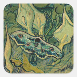 Vincent van Gogh - Giant Peacock Moth Square Sticker