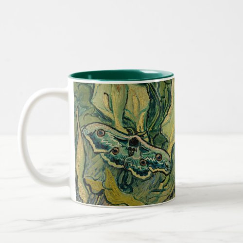 Vincent van Gogh _ Giant Peacock Moth Two_Tone Coffee Mug