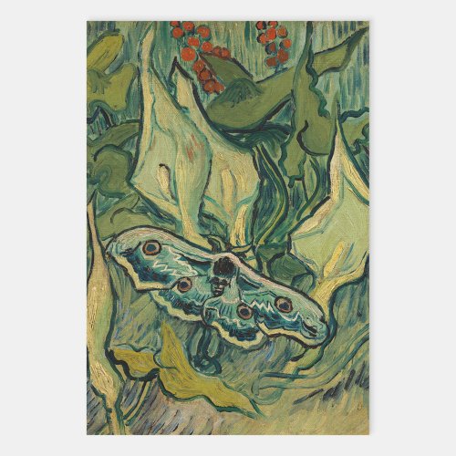 Vincent van Gogh _ Giant Peacock Moth Wrapping Paper Sheets