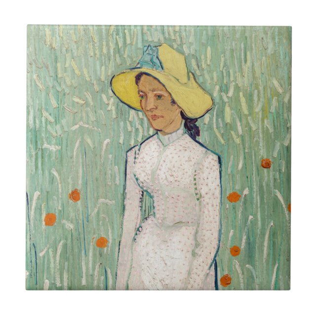 Vincent van Gogh - Girl in White Ceramic Tile (Front)