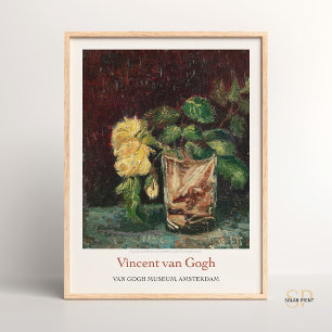 Vincent van Gogh Glass with Yellow Roses Art Print