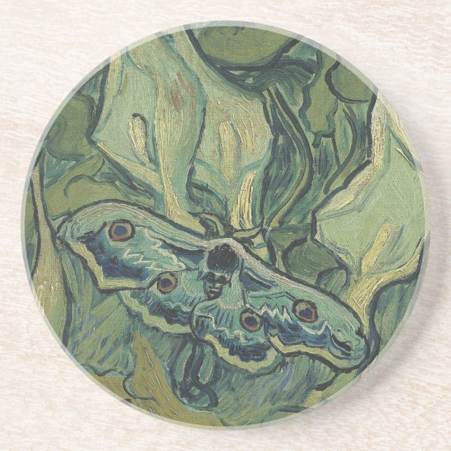Vincent van Gogh - Great Peacock Moth Drink Coaster (Front)
