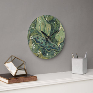 Vincent van Gogh - Great Peacock Moth Large Clock