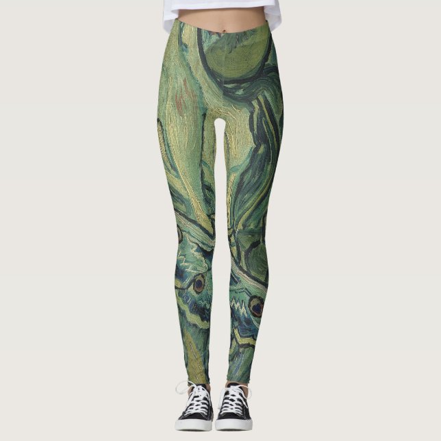 Vincent Van Gogh - Great Peacock Moth Leggings (Front)