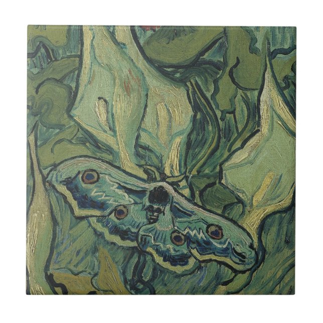 Vincent van Gogh - Great Peacock Moth Tile (Front)