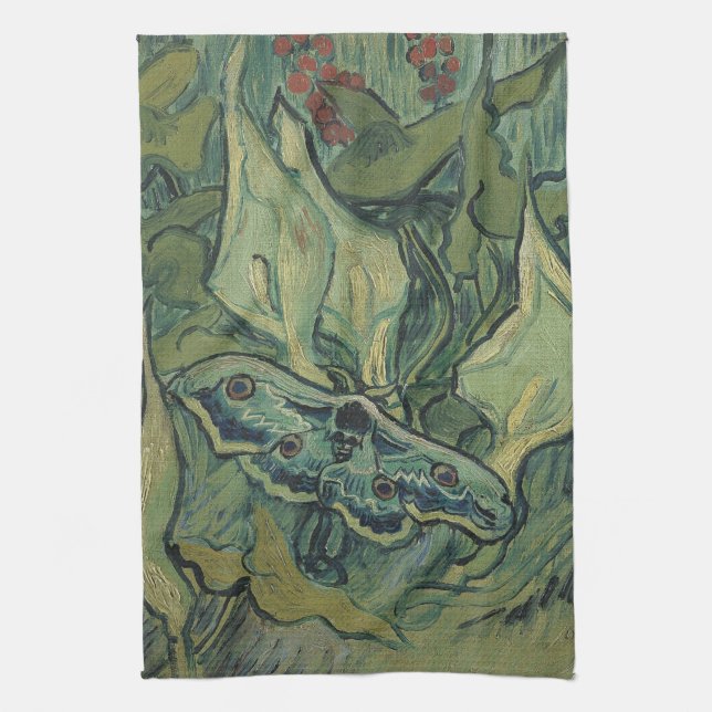 Vincent van Gogh - Great Peacock Moth Towel (Vertical)