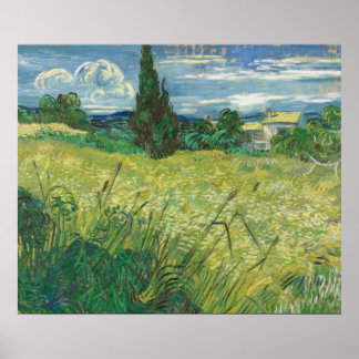 Vincent Van Gogh Green Field Paining Print