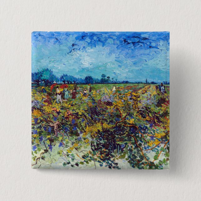 Vincent van Gogh - Green Vineyard Button (Front)