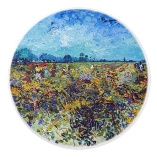 Vincent van Gogh _ Green Vineyard Ceramic Knob