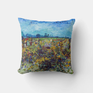 Vincent van Gogh - Green Vineyard Throw Pillow