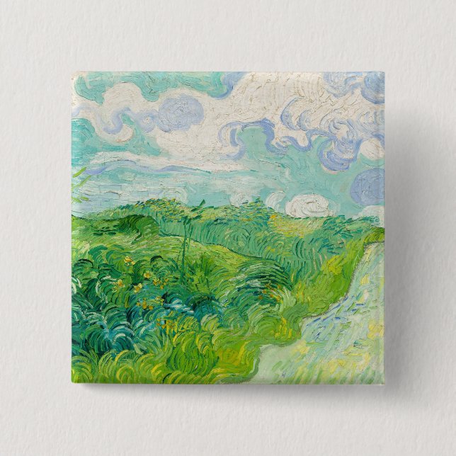 Vincent van Gogh - Green Wheat Field, Auvers Button (Front)